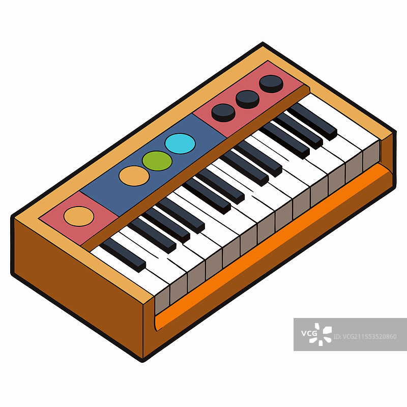 合成器扁平设计图片素材