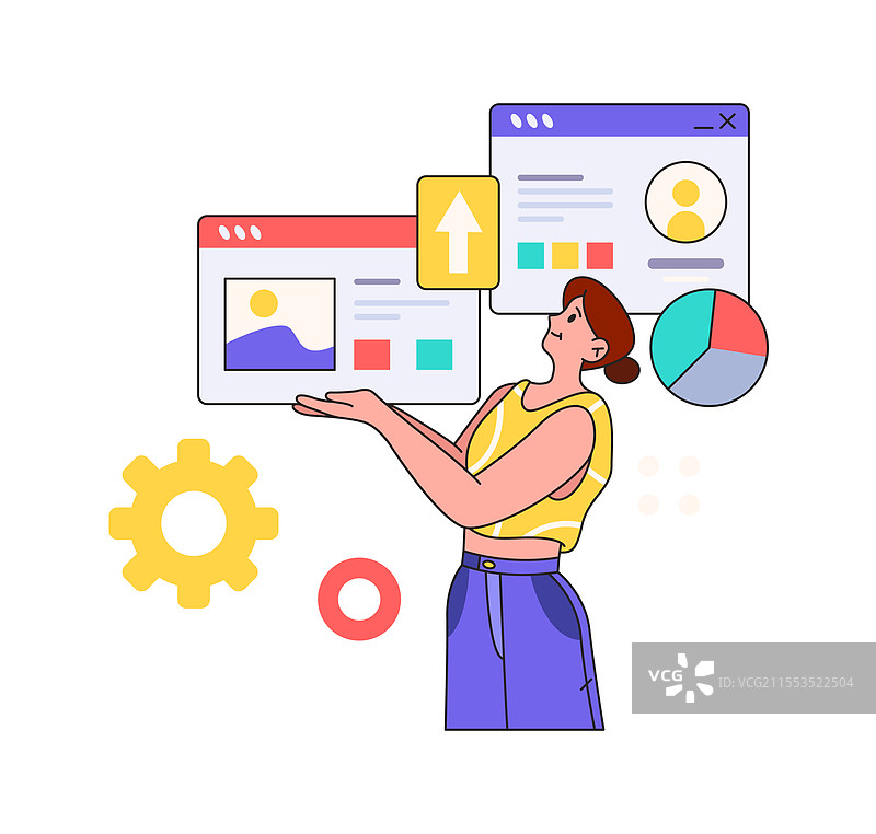 女性与数字战略数据组件图表图片素材