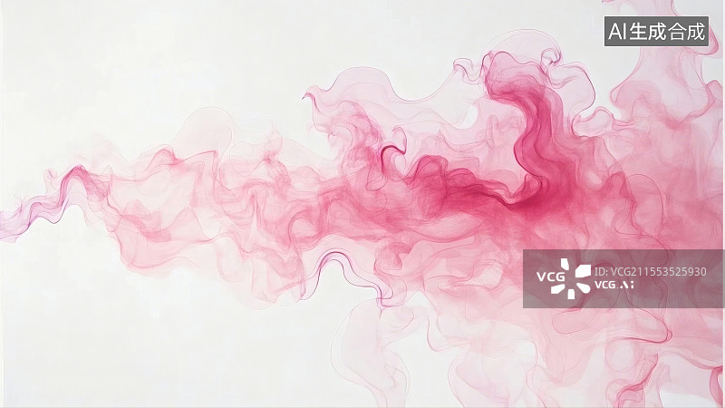 【AI数字艺术】梦幻飘逸粉色烟雾图片素材
