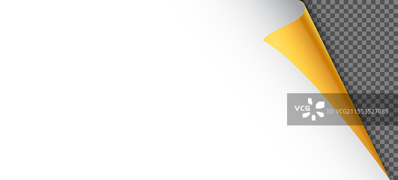 金色翻折的书页角图片素材