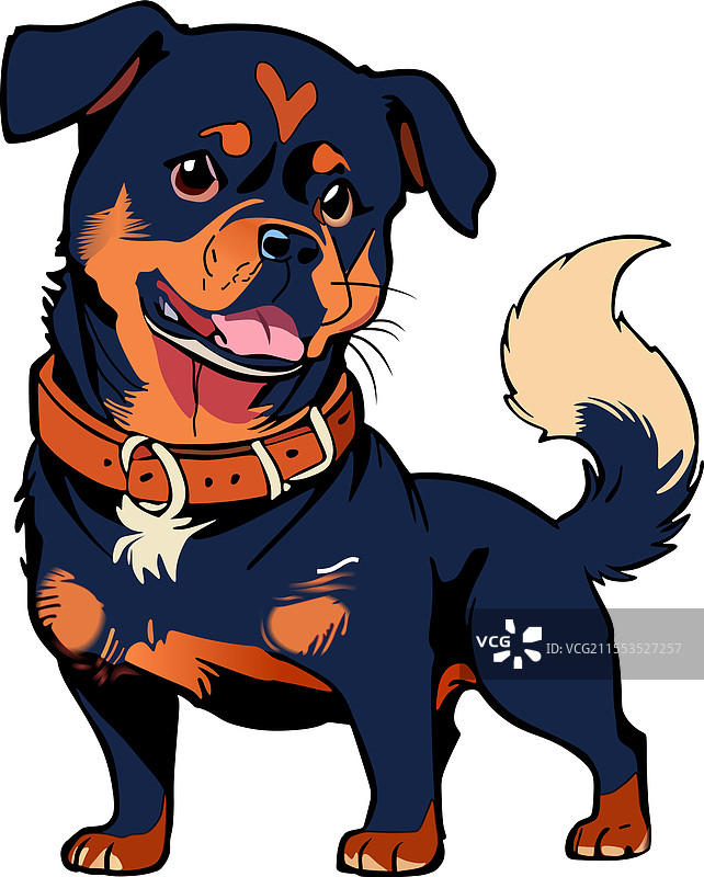 顽皮的罗威纳犬图片素材