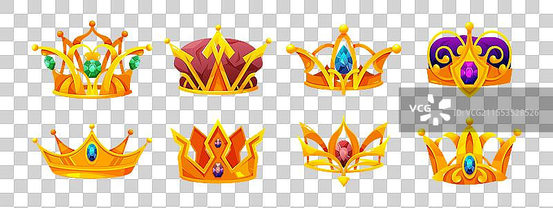 国王或女王的金冠，象征着君主权力图片素材