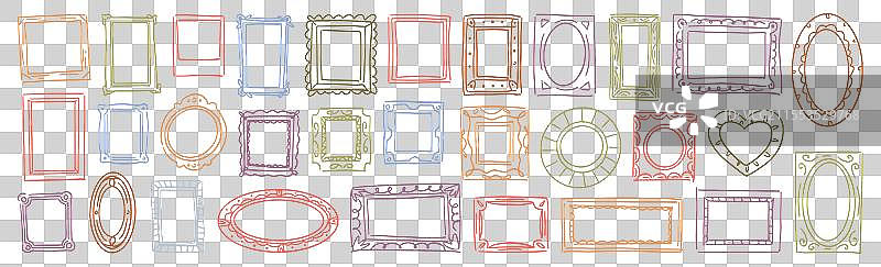 几何形状的涂鸦照片框图片素材