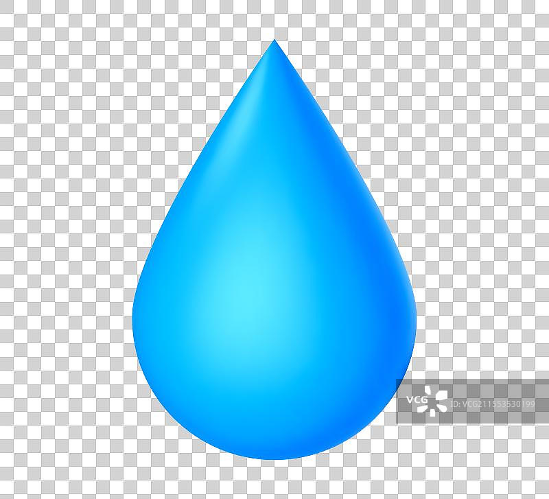 白色背景上的蓝色水滴图标图片素材