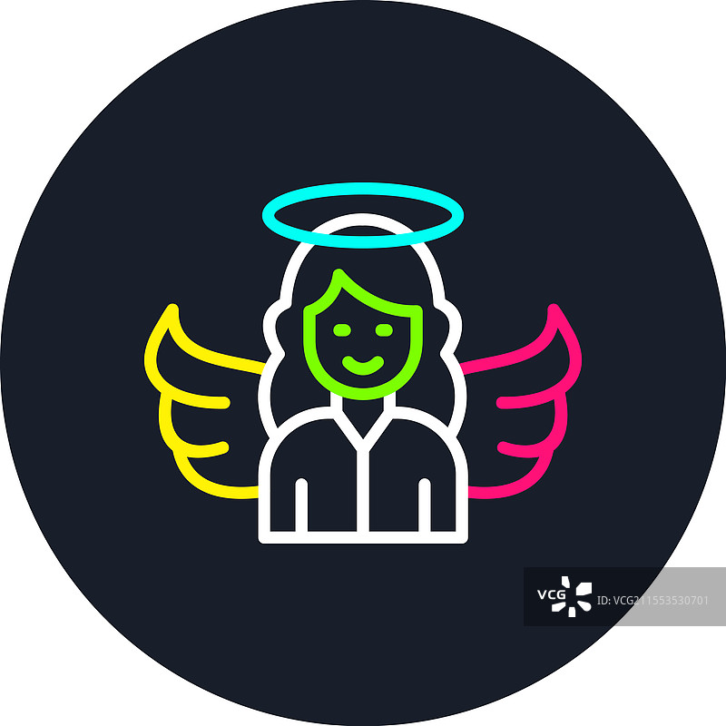 天使线多色图标图片素材