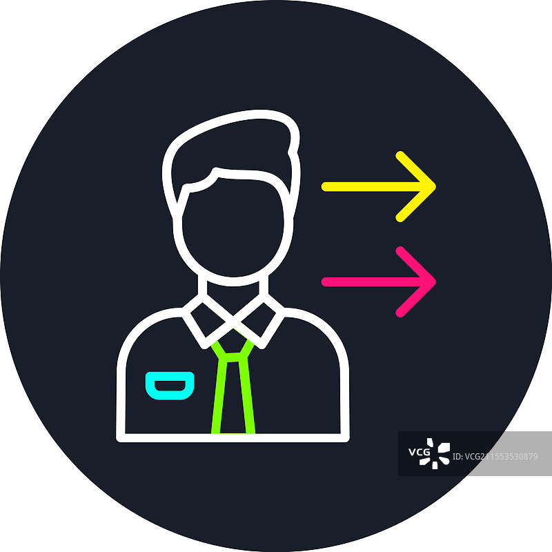 解雇线多色图标图片素材