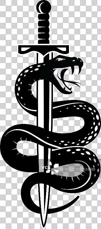 蛇与剑图片素材