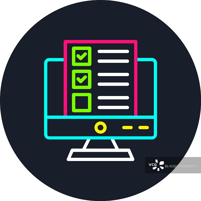 多色图标的线条测试图片素材