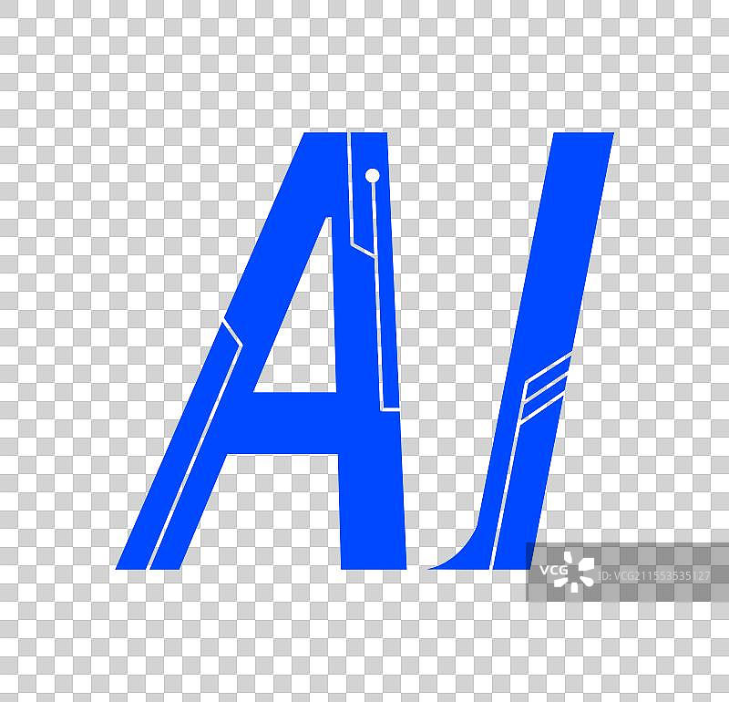 科技线条AI字体设计元素电路板人工智能图片素材
