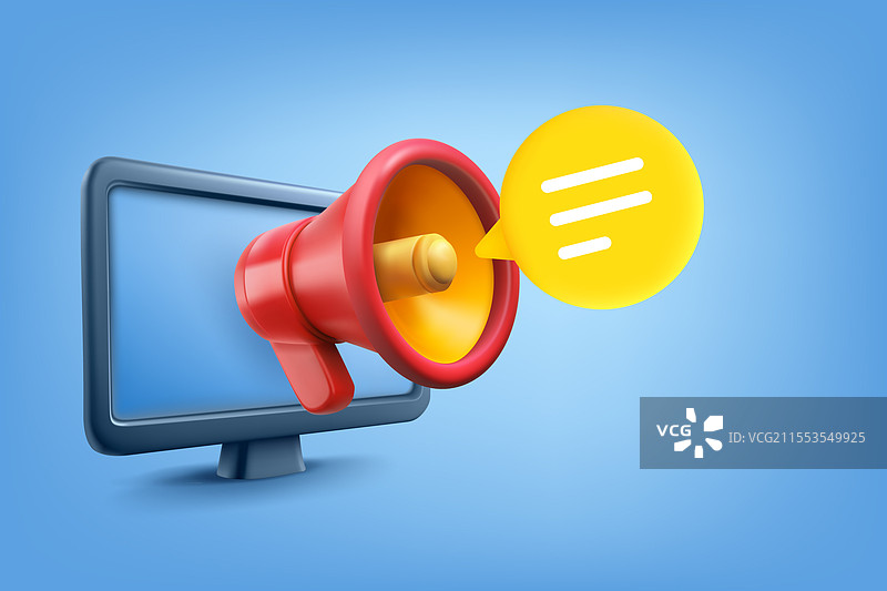 带有对话气泡的扬声器公告图片素材