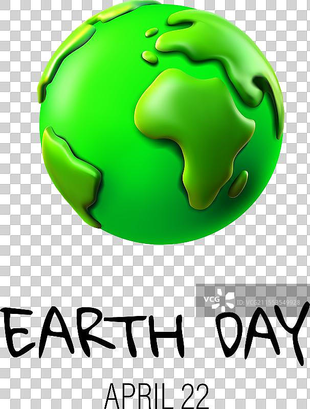 剪纸风格的地球日图片素材