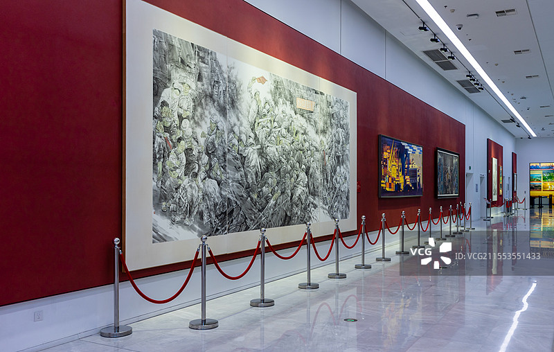 深圳市当代艺术与城市规划馆内部空间环境与展览组图图片素材