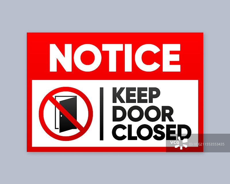 请保持门关闭标志 商业标志图片素材