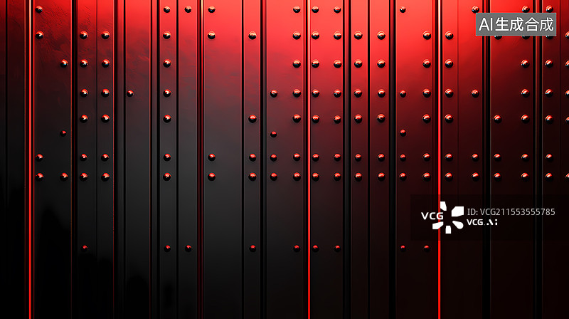 【AI数字艺术】红色铆钉金属板纹理背景图片素材