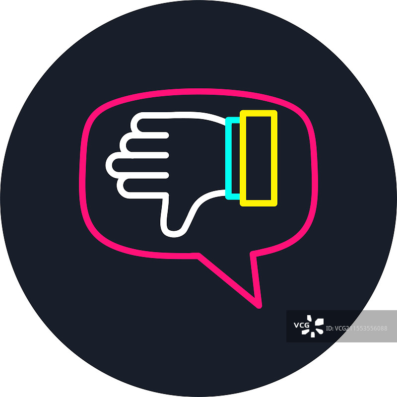 不喜欢的多色图标图片素材