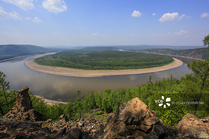 黑龙江第一湾图片素材