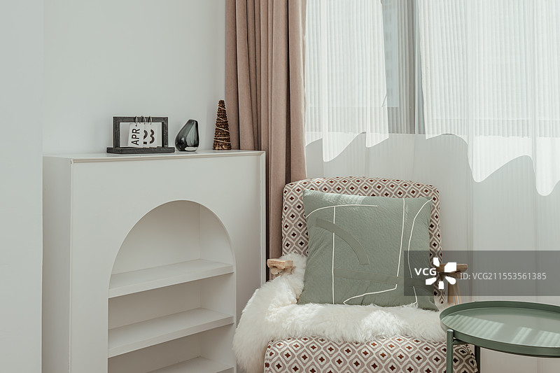 家居照片单椅与茶几特写图片素材