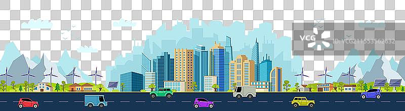 城市建筑街道风景商业办公楼图片素材