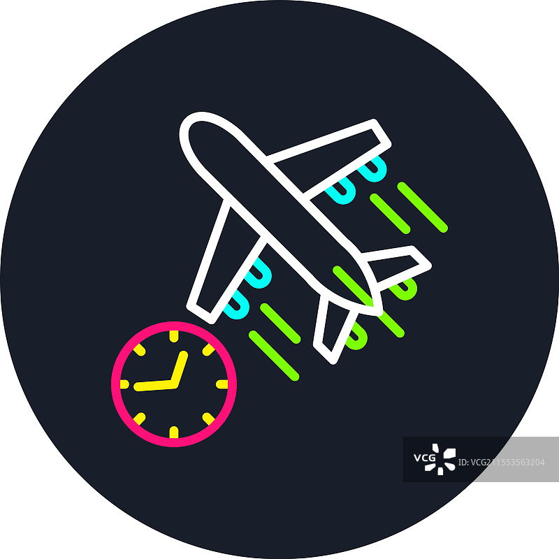 延迟线多色图标图片素材