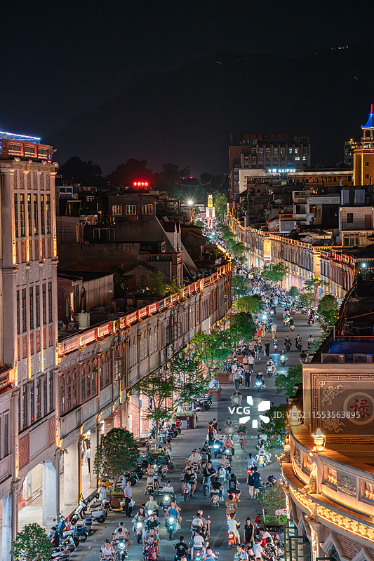 泉州中山路历史文化街区夜景图片素材