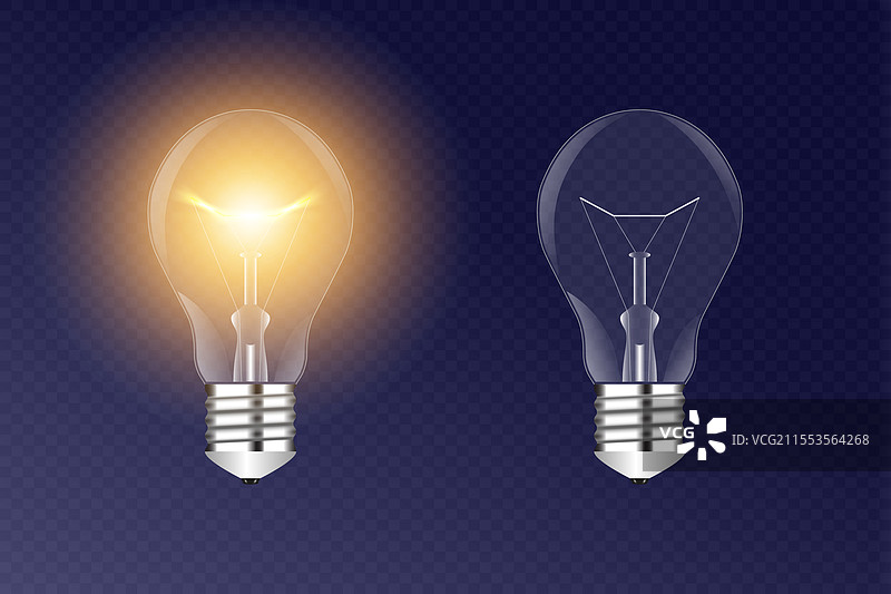 逼真的灯泡图片素材