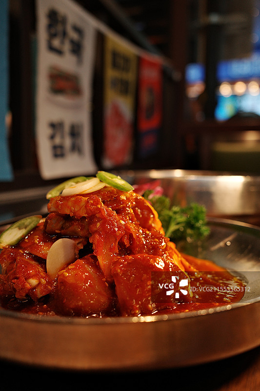 北京韩国烤肉餐厅韩式辣酱蟹图片素材