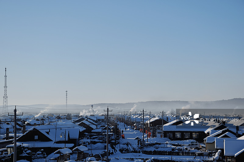 漠河北红村图片素材