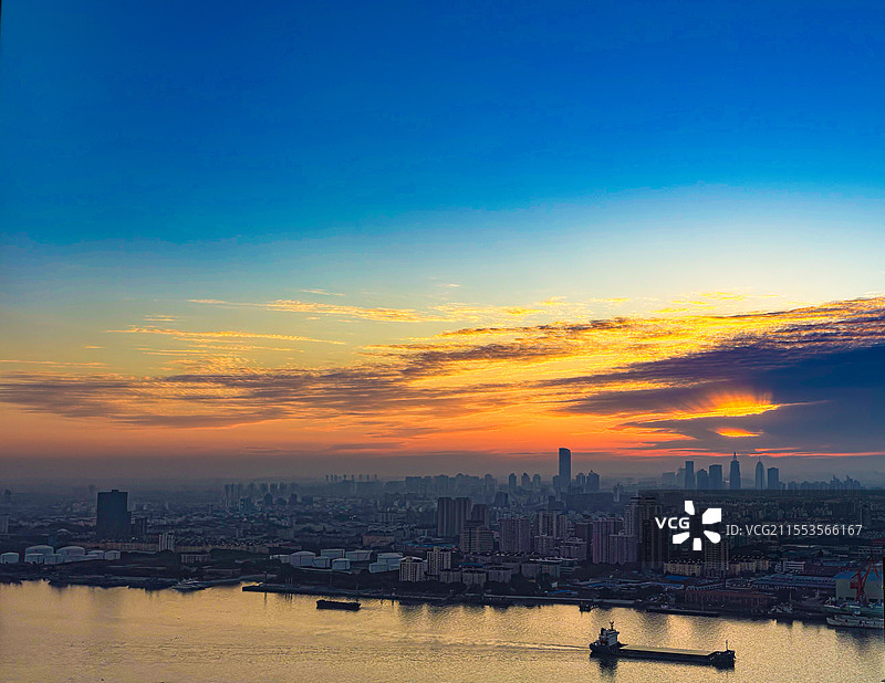 江景日出图片素材