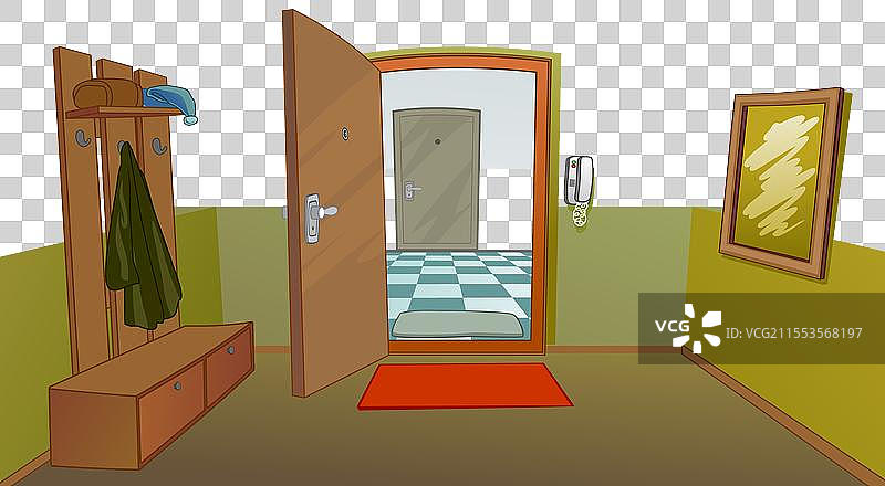 入口大厅和出口门图片素材