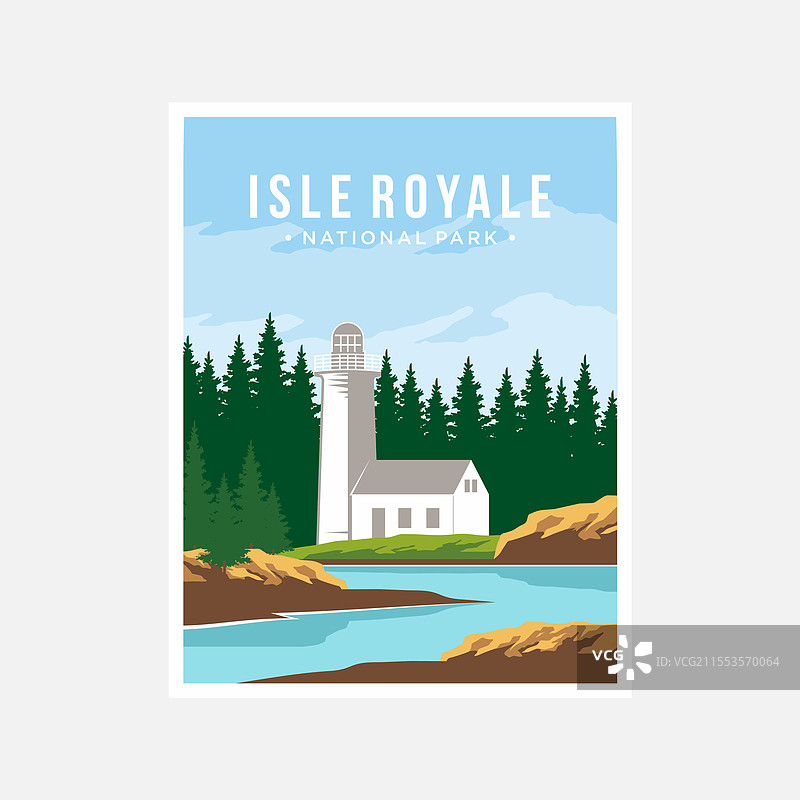 罗亚尔岛国家公园海报图片素材