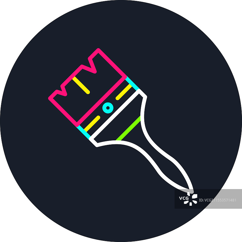 多色画笔线条图标图片素材