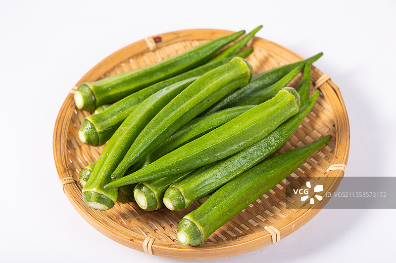 新鲜的秋葵图片素材
