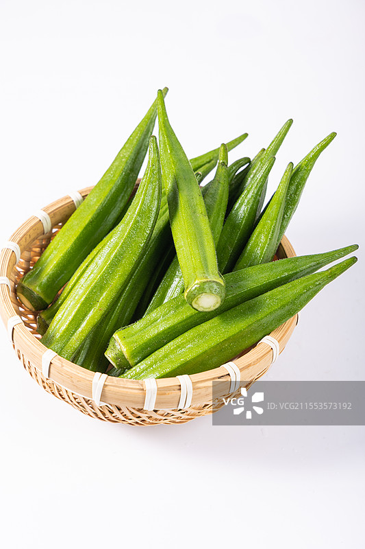 新鲜的秋葵图片素材