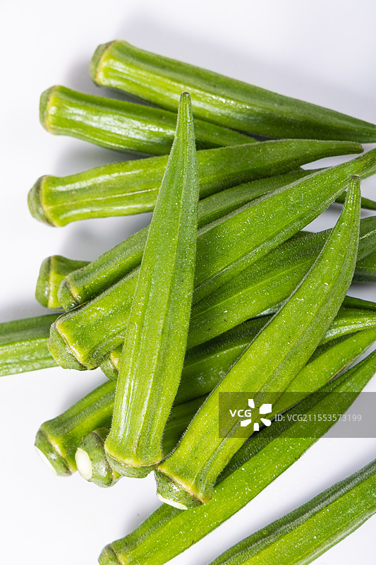 新鲜的秋葵图片素材