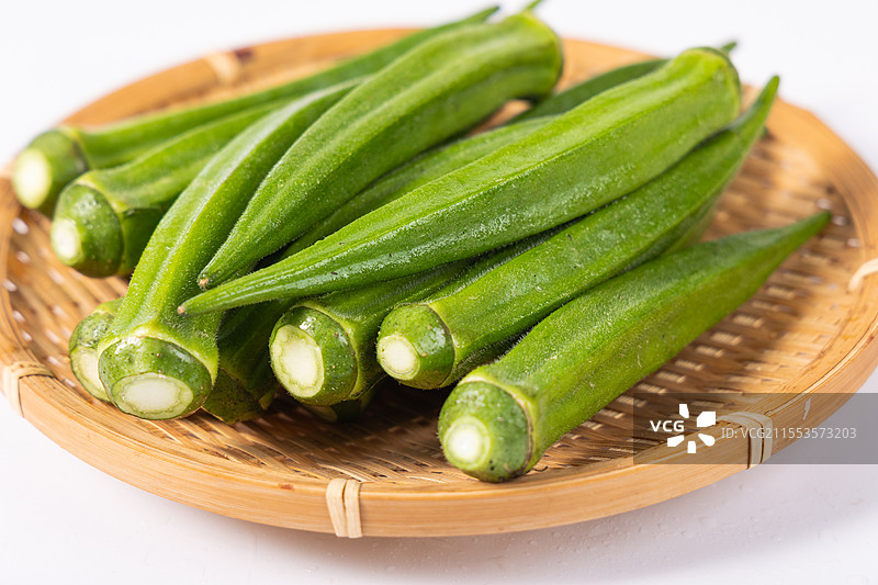 新鲜的秋葵图片素材