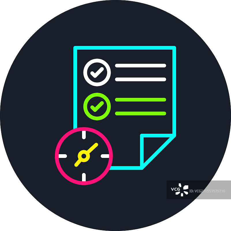 多色议程线图标图片素材