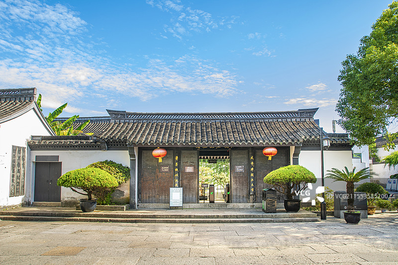 鲁迅纪念馆 大门 地标景点 历史文化旅游景点 绍兴 越城区 鲁迅故里 仿古大门 传统中式建筑图片素材