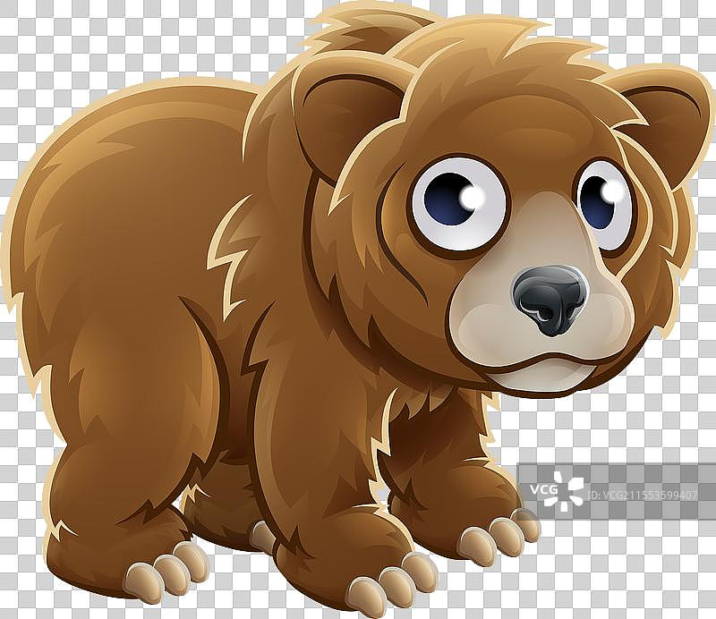 卡通灰熊动物角色图片素材