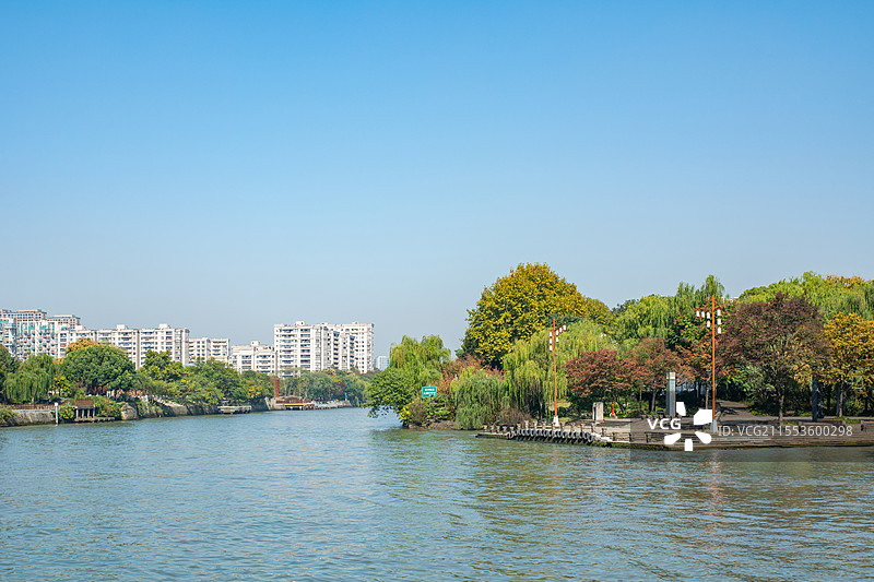 杭州 北新关河埠广场 北新关一遗址 城市建筑风光 宜居环境 拱墅区 京杭大运河 运河畔 码头 运河中图片素材