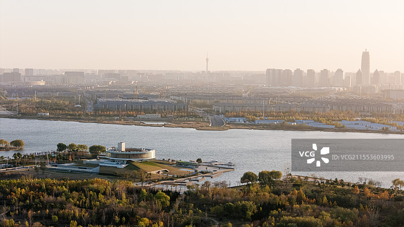河南省郑州市北龙湖公园图片素材