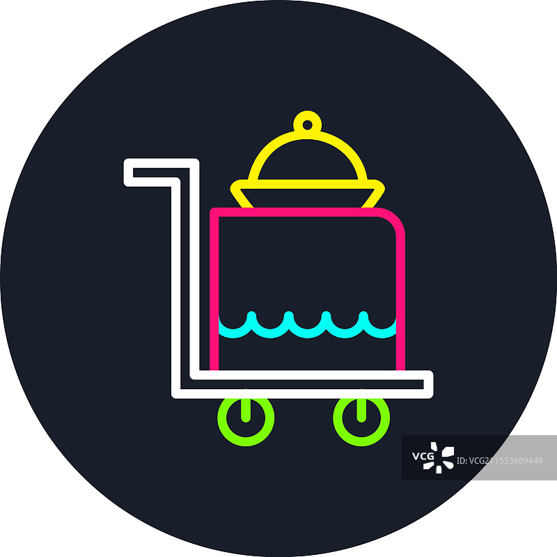 食品服务线多色图标图片素材