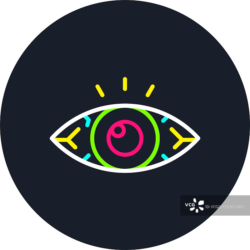 红眼线多色图标图片素材