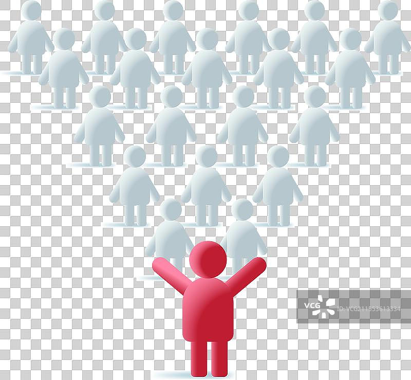 人群图标以金字塔形状排列的符号图片素材