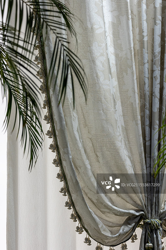 家纺家居展会上精美的窗帘展示图片素材