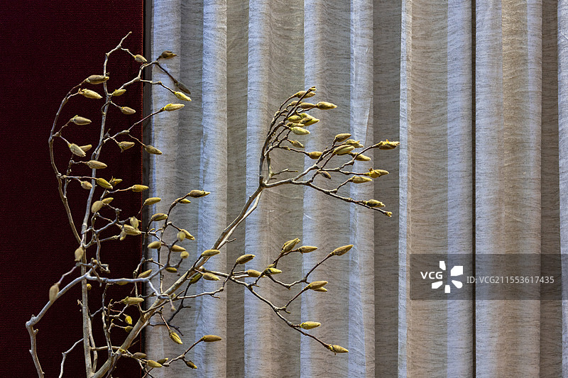 家纺家居展会上精美的窗帘展示图片素材