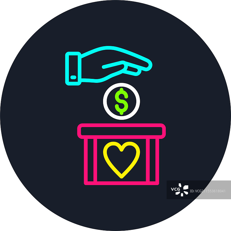 捐款热线多色图标图片素材