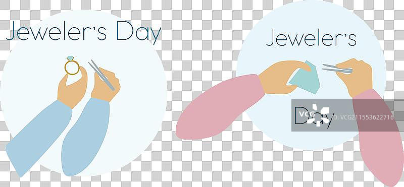 国际珠宝商日贺卡与字母设计图片素材