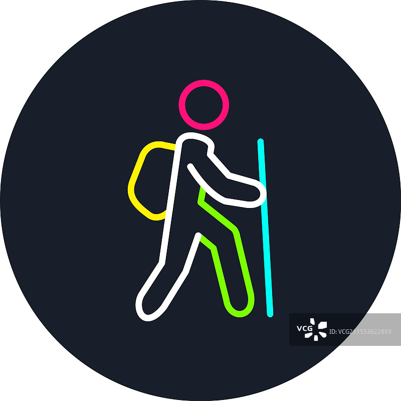 旅游线路多彩图标图片素材