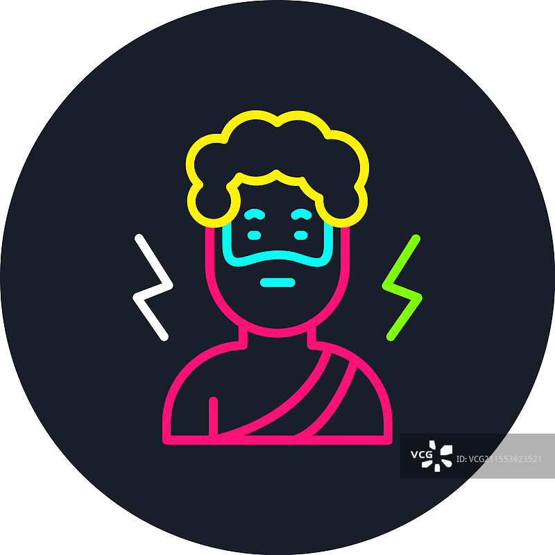 宙斯线条多色图标图片素材