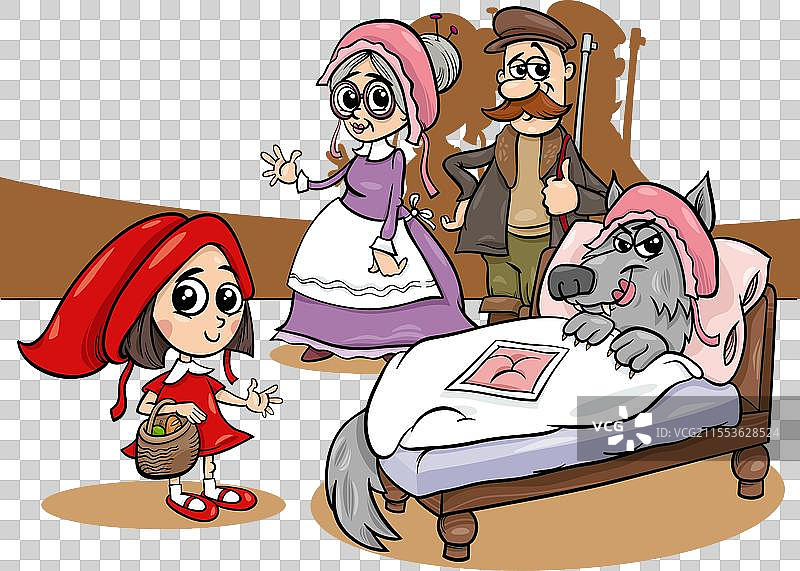 小红帽中的卡通角色图片素材